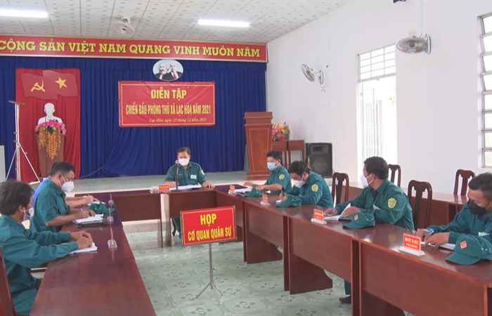 Vĩnh Châu: Xã Lạc Hòa Diễn tập chiến đấu phòng thủ năm 2021